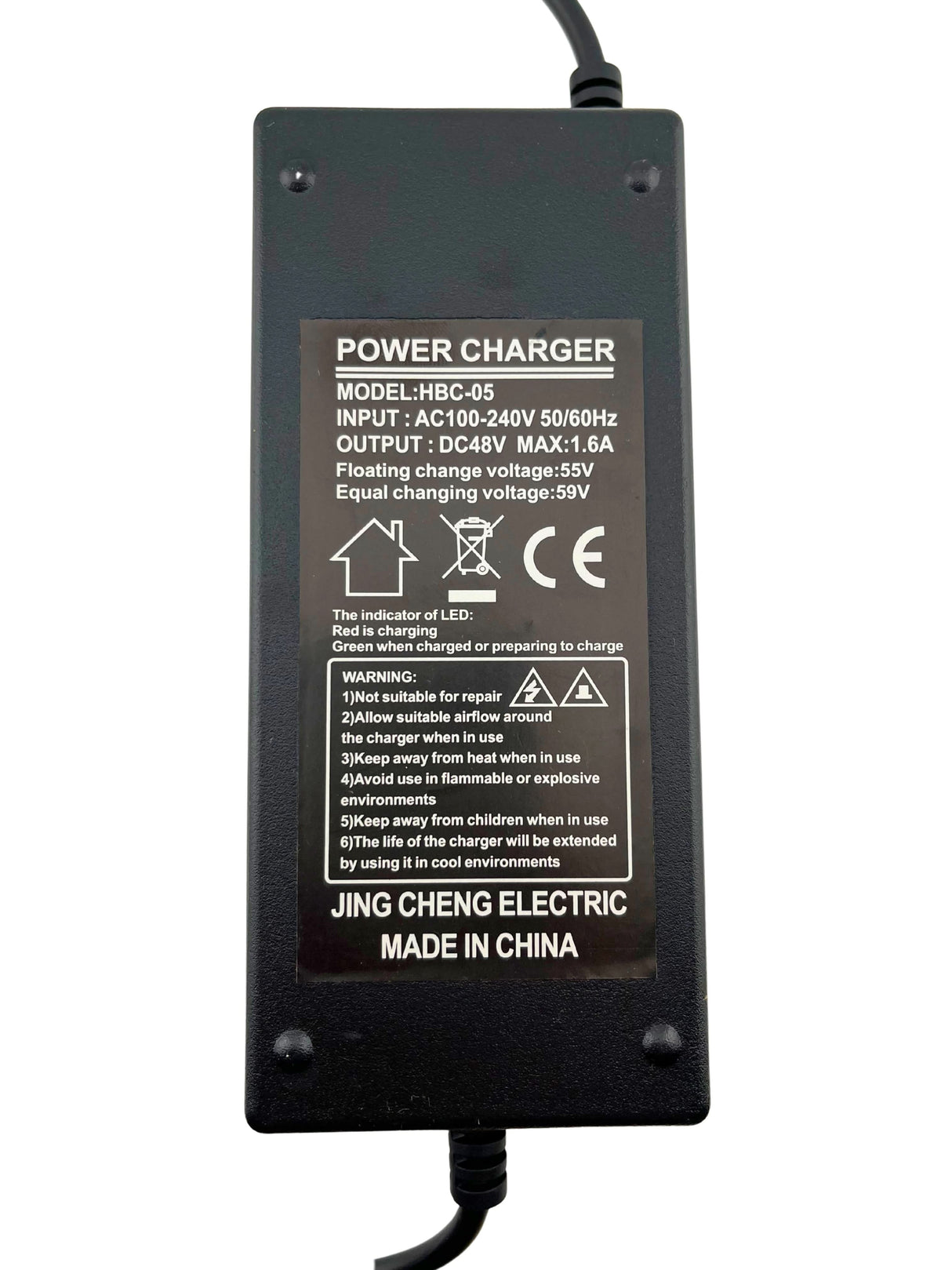 48 Volt 1.6 Amp 3-Prong Battery Charger (Standard)