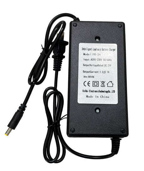 24 Volt 1.5 Amp Coaxial Battery Charger for Shoprider Scootie and Sunrunner S