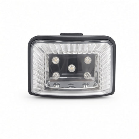 Headlight assembly for Golden Buzzaround EX GB118, XL GB147, and XLS GB117S scooters, mounted below the tiller knuckle.