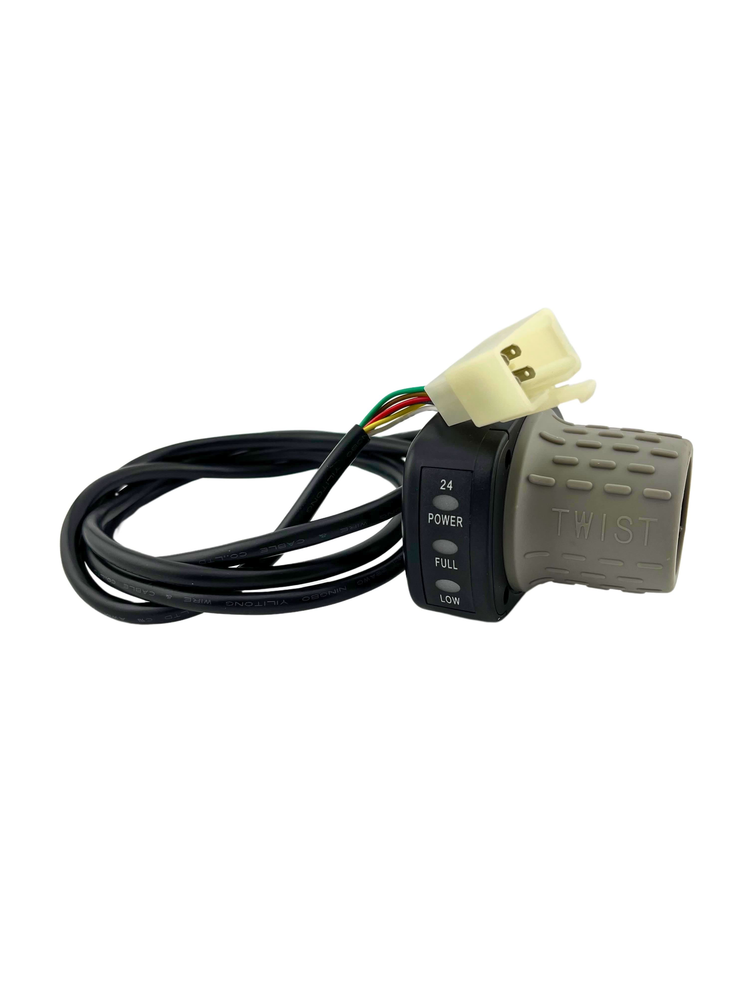 24 Volt Variable Speed 6-Wire Twist Grip Throttle for the Razor Pocket Mod (Versions 13-44) - Retrofit Combo for Discontinued 4-Wire Version