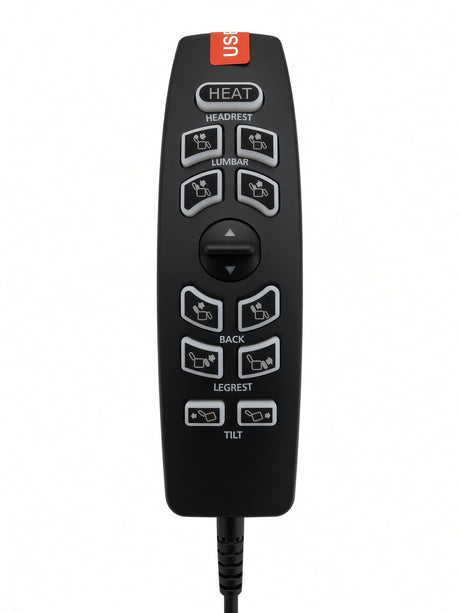 HAND CONTROL,POWER HEADREST/LUMBAR,DUAL MOTOR W/TOGGLE,BLACK,HEAT,(HHC: HW110K-H-KB) (CTL2303094)