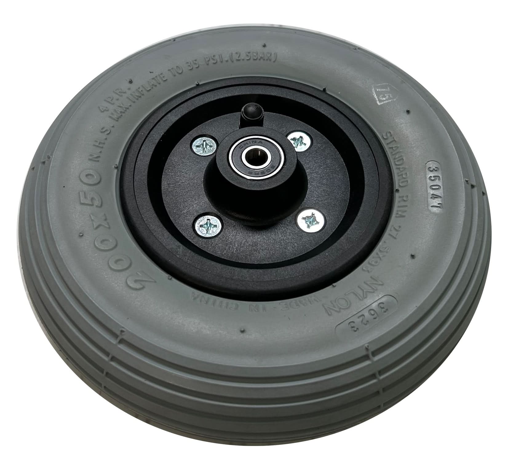 8"x2" (200x50) Caster Wheel Assembly with Pneumatic Tire