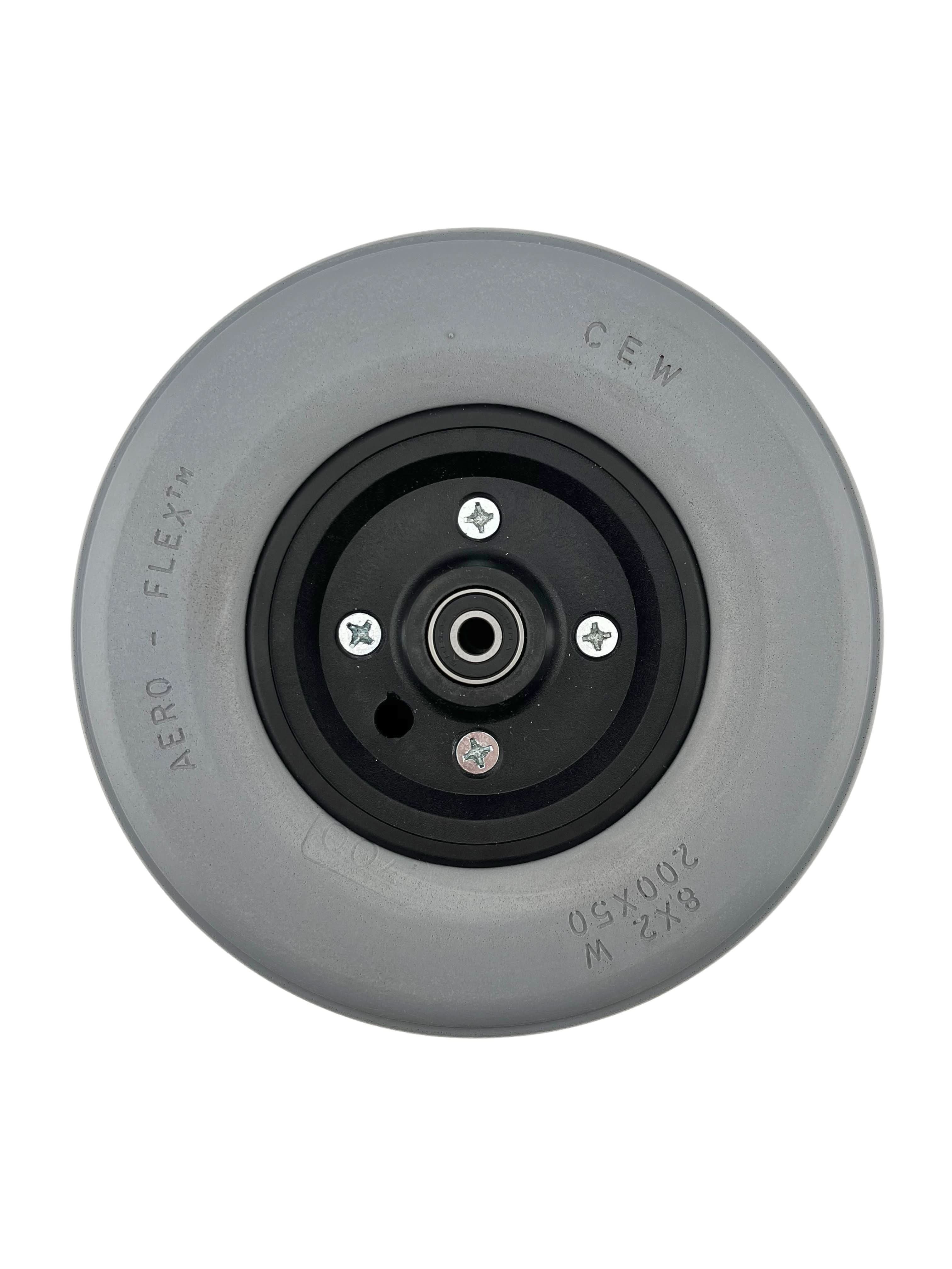 8" x 2-1/4" Solid Urethane Caster Wheel Assembly (without 5/16" Bearings) for Mobility Scooters & Power Chairs
