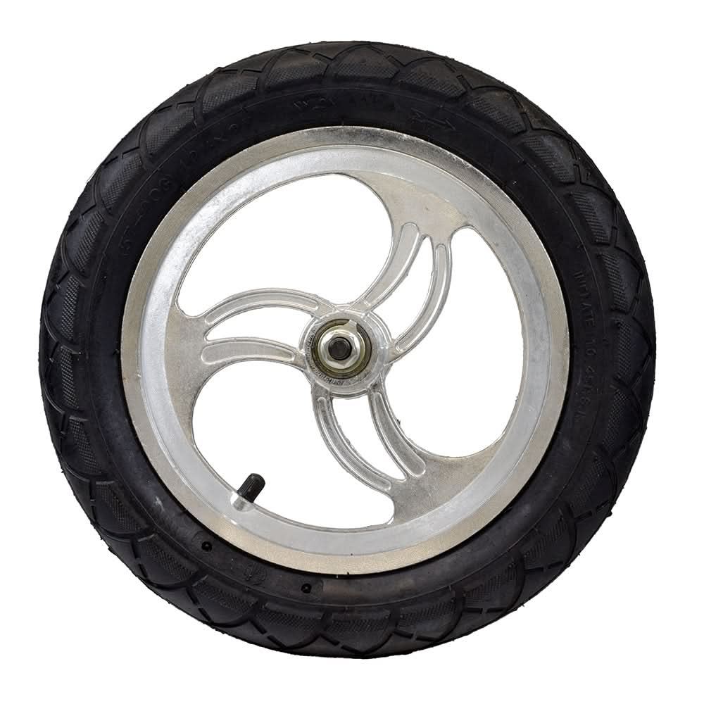 12-1/2" x 2-1/4" Front Wheel Assembly with Axle (Curved Spokes)