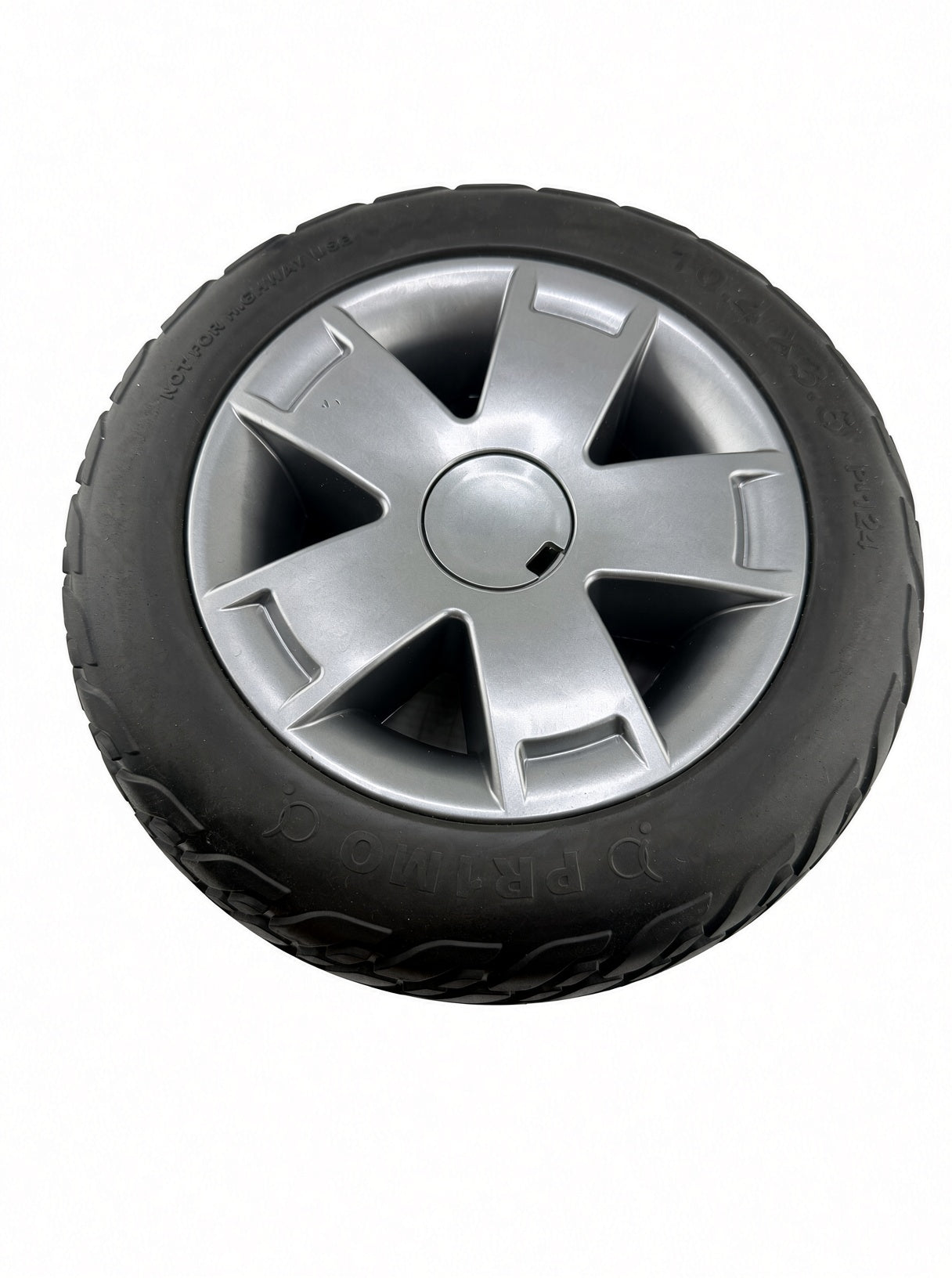 10.4x3.6 Foam Filled Front Wheel Assembly with Black Tire for the 4-Wheel Pride Celebrity X (SC4401) & Mega Motion Endeavor X (MM4401DX) (Blemished)