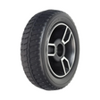 Pride Revo black rubber tire mounted on a multi-spoke silver and black alloy wheel, shown at a three-quarter angle on a plain white background.