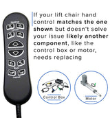 Hand Control for the Mega Motion MM3702 Lift Chair (CTL1804039)