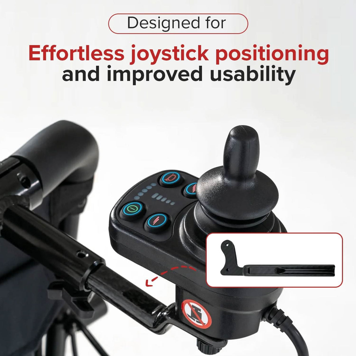 Joystick Mounting Bracket for the Jazzy Carbon Power Chairs with serial numbers starting with JG4 (MEC2200059)