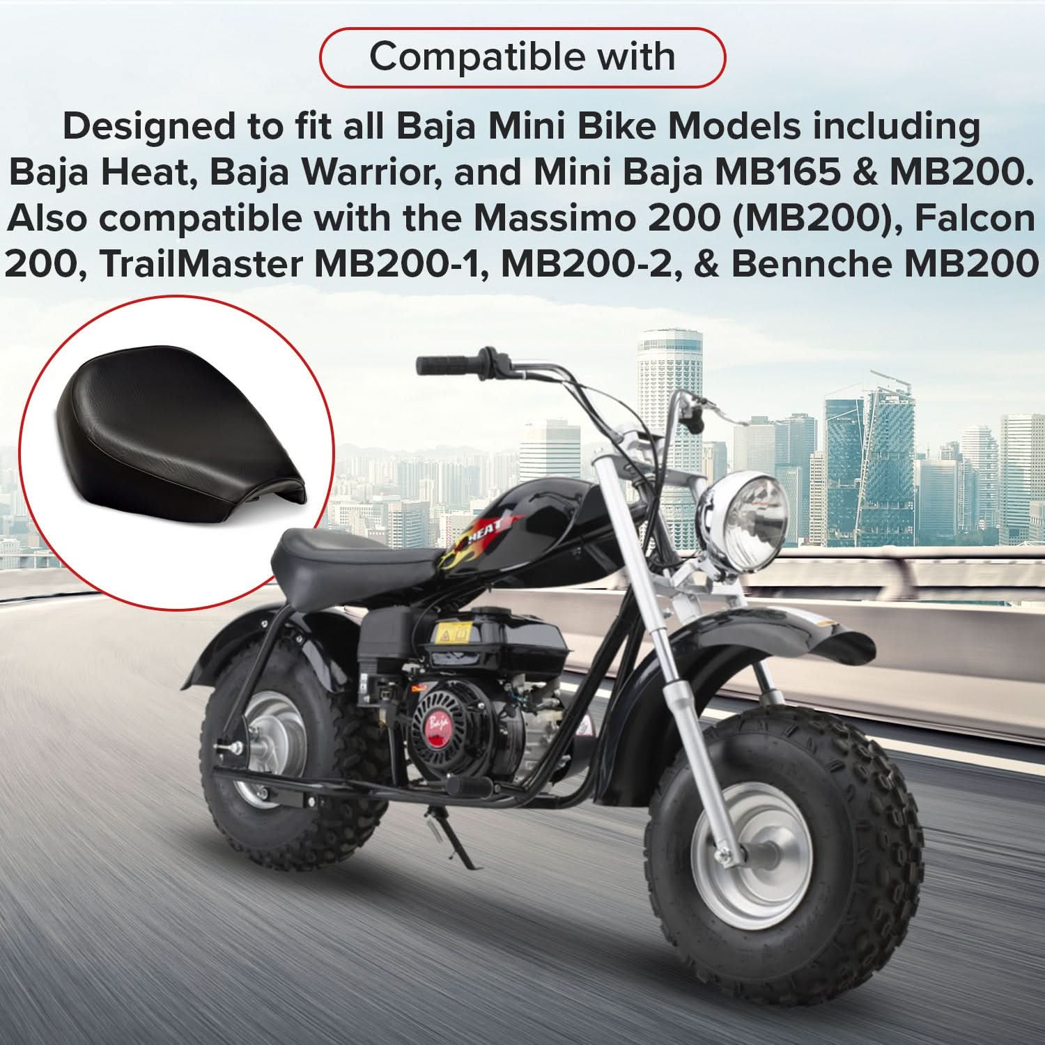 Seat for the TrailMaster MB200 Mini Bike