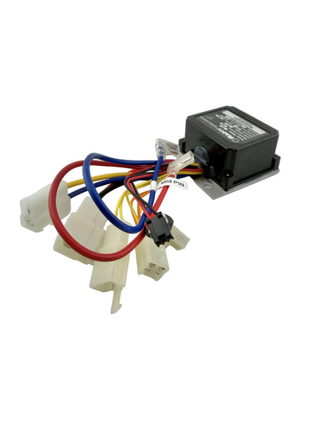 B-ZK1218D1-M control module (V6+) for the Razor MX125 V6+ and SX125 McGrath V6+, showing the wiring harness and Mid PIN labeled connector