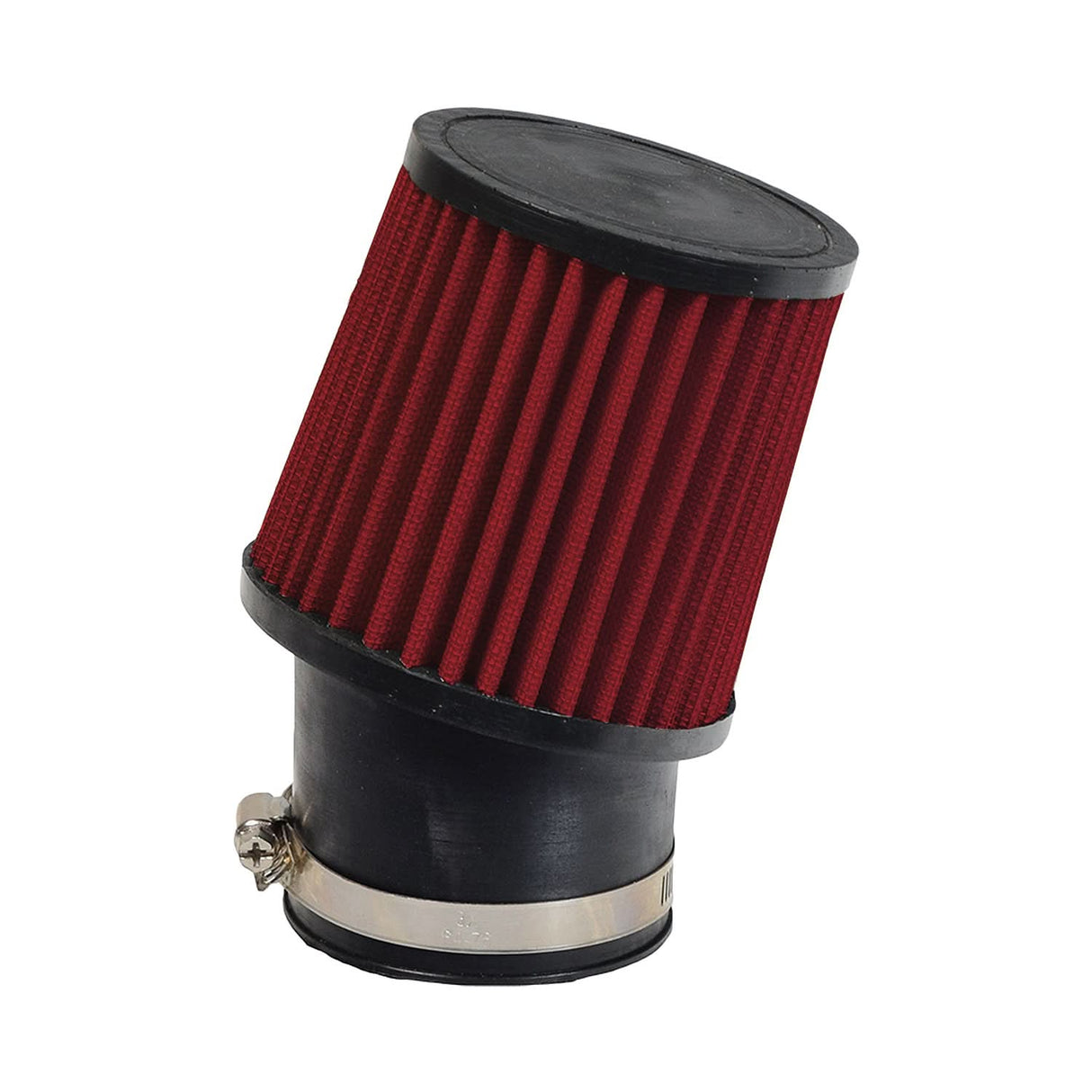 Close-up of the High Performance Air Filter Intake Kit for the Realtree RT200 212cc Mini Bike, featuring a cylindrical filter designed to enhance engine performance by providing clean, dust-free air to the carburetor.