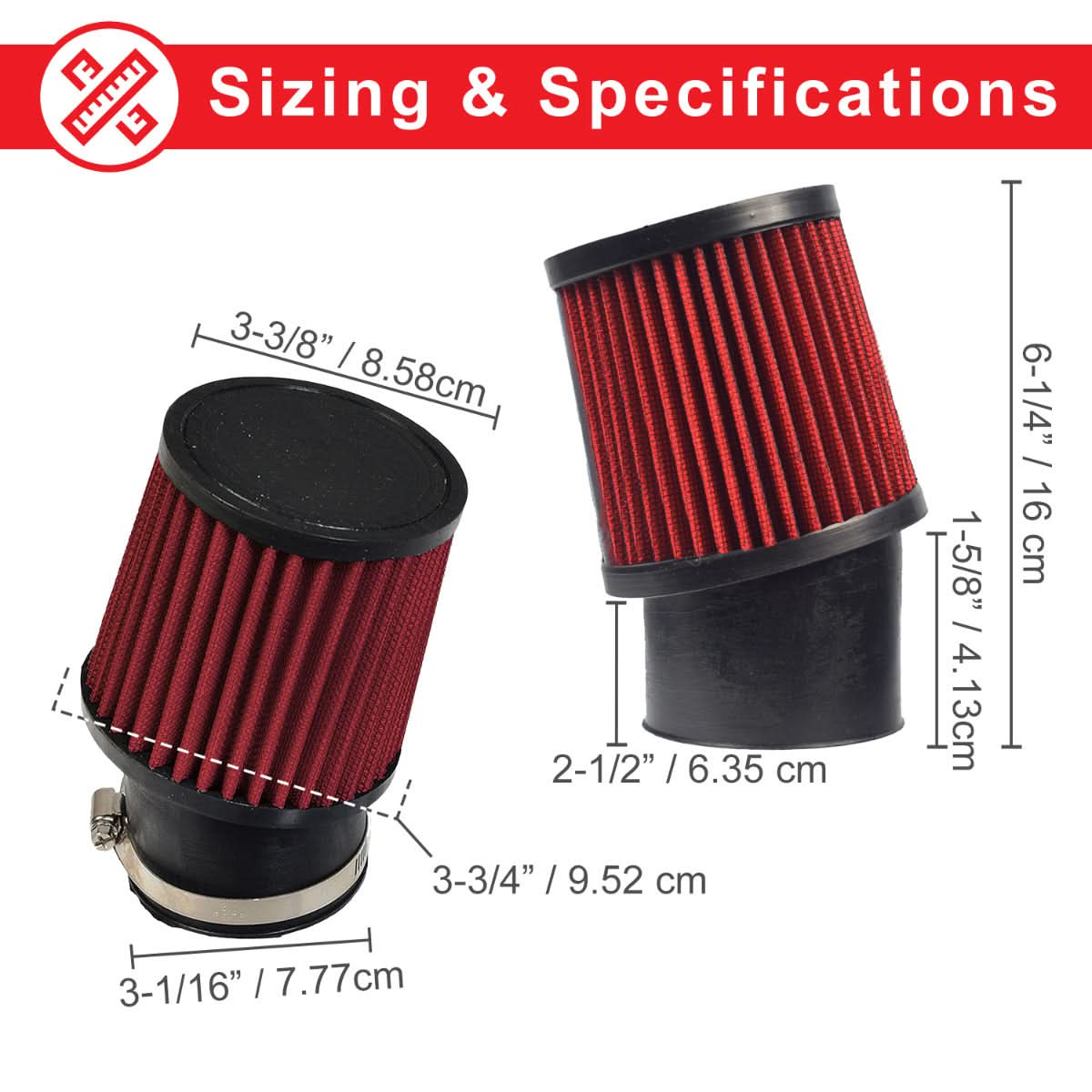 212cc 6.5 HP & 224cc HP Predator High Performance Air Filter Intake Kit (Blemished)