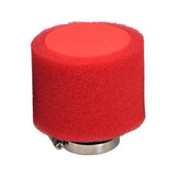 37 mm - 39 mm Straight Foam Air Filter for 125cc-150cc ATVs, Dirt Bikes, Go-Karts, & Pit Bikes on a metal base.