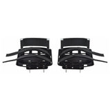 Sunlite Adjustable Heel and Toe Bike Pedal Supports (Pair) shown with black straps on a white background, designed to keep feet securely attached to bike pedals for added safety and convenience.