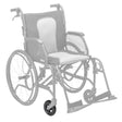 AEROFLY-19 front caster wheel shown in color on the Drive Medical AeroFly Ultra-Lite Wheelchair, rest of the wheelchair greyed out