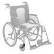 AEROFLY-29 front caster fork assembly shown in color on the Drive Medical AeroFly Ultra-Lite Wheelchair, rest of the wheelchair greyed out