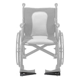 AEROFLY-33 / AEROFLY-32 footplate (left and right) shown in color on the Drive Medical AeroFly Ultra-Lite Wheelchair, rest of the wheelchair greyed out