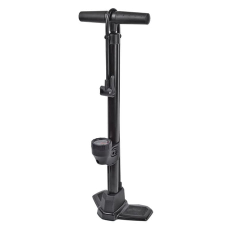 Air Surge Race Floor Pump with a built-in gauge, ideal for bicycles and scooters, complements Sunlite's range of practical accessories.