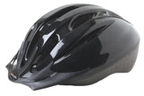 V10 Bike & Scooter Helmet shown in black, designed for entry-level protection. The helmet features a sleek, modern design suitable for biking and scootering, available in multiple sizes for optimal fit.