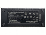 Label on the AlveyTech XSL120-5760200 48 volt lithium-ion charger: 57.6V 2.0A output, 100-240VAC input, Q50-5861