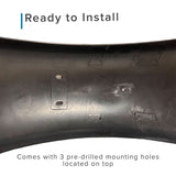 Front Fender for the Massimo Warrior 200 (MB200) Mini Bike, black with multiple mounting holes, designed for replacement and custom fitting.