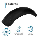 Front Fender for the Massimo Warrior 200 (MB200) Mini Bike, shown as a black object on a white background with a logo overlay.