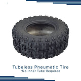 13x5.00-6 ATV, Go-Kart, & Dune Buggy Tire with Q129 Tread, featuring a black rubber tire with an aggressive tread pattern for superior grip on loose surfaces.