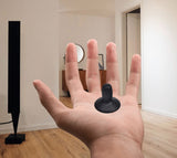 Joystick Knob for PG Drives Joystick Controllers (VSI, VR2, GC, Remote Plus) & Q-Logic, shown held in a person's hand. The black, rectangular knob is detailed and compact.