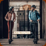 Battery Tray Gasket for the Ninebot MAX G30 Scooter, depicted with two people riding scooters, emphasizes the importance of sealing and protecting the scooter's battery from dust and moisture.