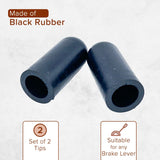 Black Rubber Tips for 5/8" Round Invacare Style Wheelchair Wheel Locks Extensions (Set of 2)