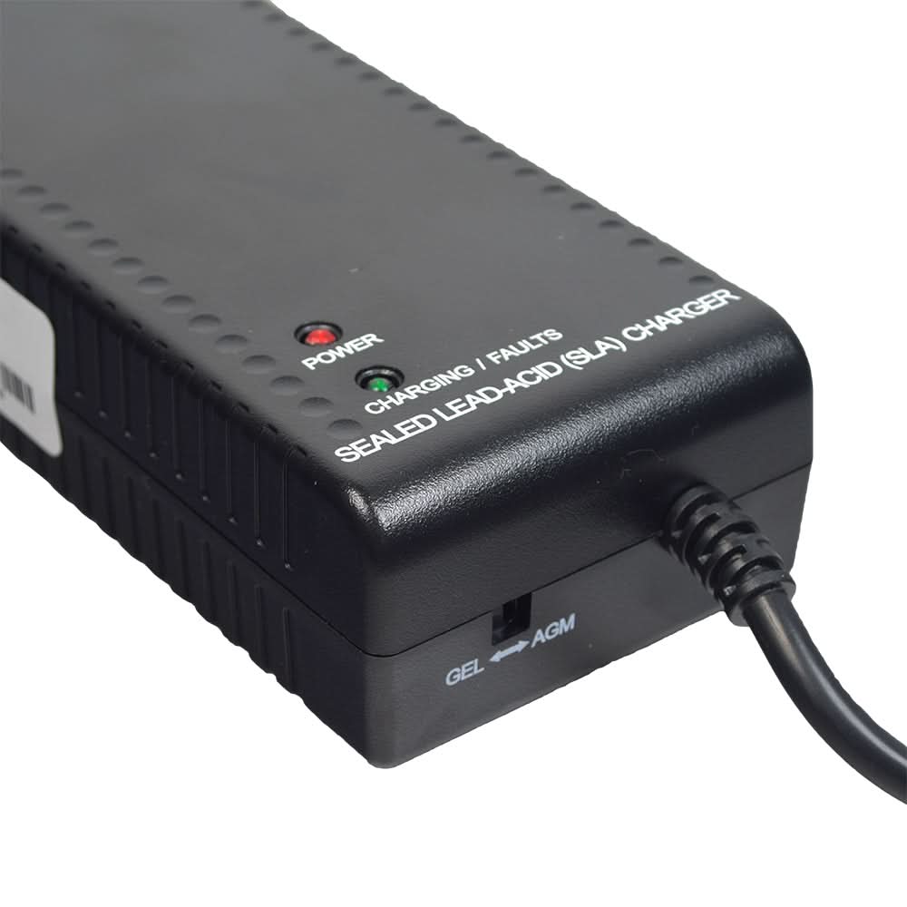 24 Volt 50 Amp XLR AGM/GEL Battery Charger for Pride, Jazzy & Quantum Scooters/Power Chairs, alternate angle