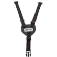 Harness & Chest Plate Assembly for Child Carrier Baby Seats featuring durable black nylon webbing with white text and a pinch-buckle fastener for easy securing and removal.