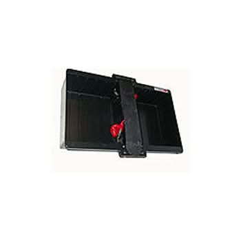 Battery Tray Assembly without Batteries for the Ranger Freedom Scooter, featuring a black box with a red handle, designed for easy removal and replacement.