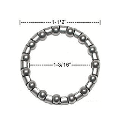 Close-up of Head Tube Retainer & Fork Bearing for Go-Go & Pride Scooters (Set of 2), showing the precision-engineered metal bearings essential for smooth scooter steering.