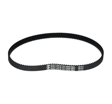 Black belt with white text, 670-5M/15 Drive Belt, fits 33cc, 35cc, and 40cc models, 670mm long and 15mm wide.