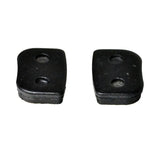 Standard Disc Brake Pads for Standard Brake Calipers (Set of 2), featuring two black rubber pads with holes, designed for gas and electric mini bikes and scooters.