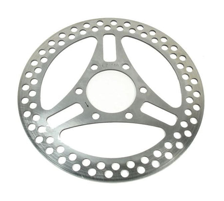 Brake Rotor - 5-1/2 Outside Diameter (Version 2), a circular metal disc with six mounting holes, designed for 36cc, 43cc, and 49cc gas scooters and pocket bikes.