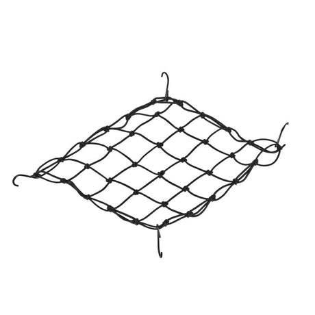Bungee Cargo Net with hooks designed for securing items on bikes, scooters, and more. Ideal for various types of scooters and bicycles, providing both fun and practicality.