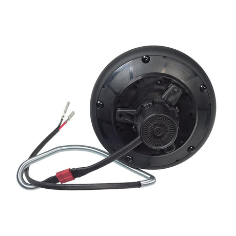 Front Wheel with Hub Motor for Razor Crazy Cart Shift (Versions 1+) & Crazy Cart Shift Lightshow, featuring a black circular design with visible wires and mounting hardware.