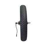 20x4.0 Rear Wheel Assembly with 350W Hub Motor for the Swagtron EB6 Bandit Fat Tire Electric Bike, featuring a knobby tread tire, 16-1/2 rim, and integrated 7-speed freewheel.