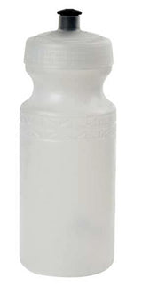 California Springs Bio Green Classic Twist Bottle, white plastic with a white cap, squeezable, large 63mm wide, available in 20 oz. or 26 oz. capacity, leakproof Duoflow.