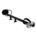 Cane & Crutch Holder Assembly for Jazzy Power Chairs with Limited Recline Seating, featuring a black metal bar with a black handle, designed specifically for 115° Version 2 LTD and Quantum series seats.