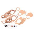 Carburetor Gasket Kit (SI) for Vespa VNB, VBB, VBC, VNC, VLA, VLB, VSE, VSD, VSX, VLNX, showing a variety of gaskets and washers, including 2 base gaskets for 20mm and 24mm units.