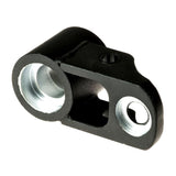 Front Caster Barrel Weldment for the Jazzy 600, showing a close-up of the robust steel sleeve that holds the caster assembly's shaft and bearings, resembling a bicycle head tube.