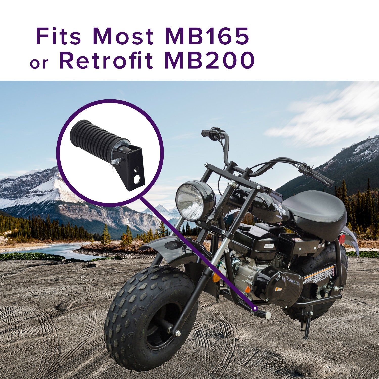 Footrest Peg for the Baja Mini Bike MB200