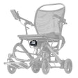 CFPC17FS-03 24 volt 12 Ah lithium-ion battery pack shown in color on the Drive Medical CarbonTouch Power Wheelchair (CFPC17FS), rest of the power chair greyed out