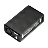24 Volt 6.0 Amp CS1204L On-Board Battery Charger with Wiring Harnesses for Older Versions of the Amigo eXcite Power Chair; black rectangular electronic device with white text and front panel LEDs.
