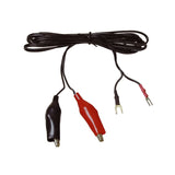 12 Volt 1.0 Amp 12BC1000D-1 Battery Trickle Charger with alligator clamp connectors and a black wire bundle, ideal for recharging 12V sealed lead acid batteries.