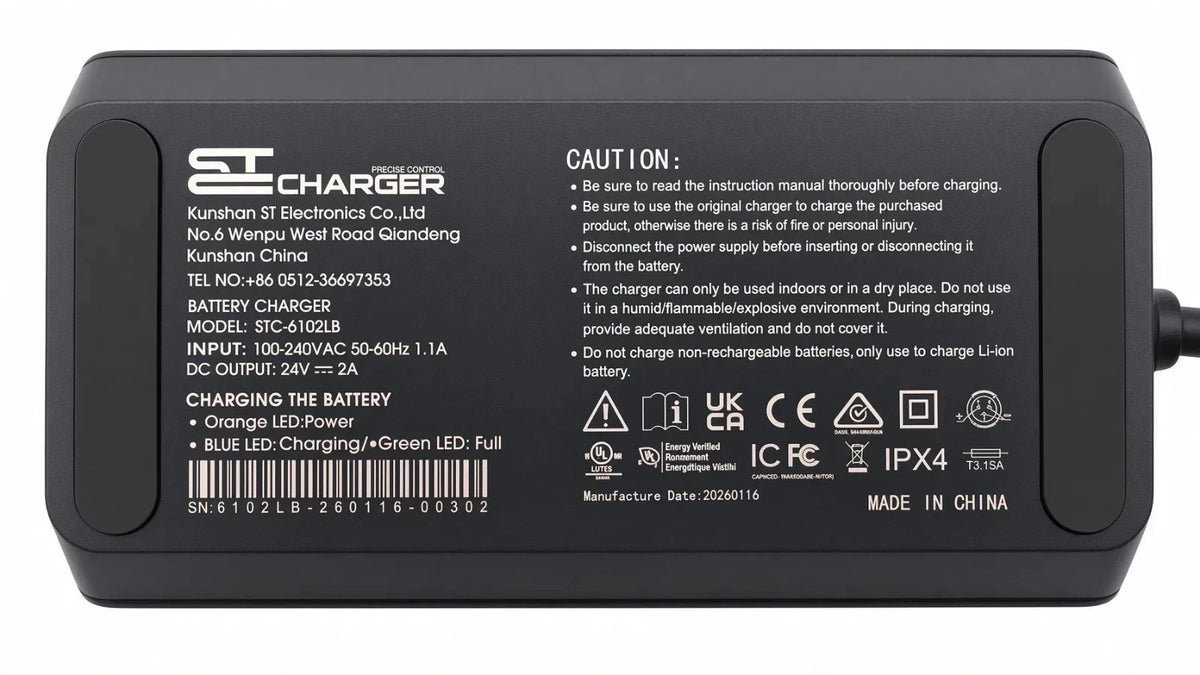 ELE2506208 - 24 Volt 2.0 Amp Lithium-Ion Charger for the Jazzy Carbon, Carbon 27, Carbon HD & Rascal Carbon Cruiser
