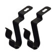 Clip Cane Holder for Pride & Go-Go Mobility Scooters (Set of 2), featuring sturdy black metal hooks designed to attach to the armrest frame of most mobility scooters and power chairs.